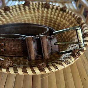 Vintage Ralph Lauren Brown Leather Belt for Men - Size 38
